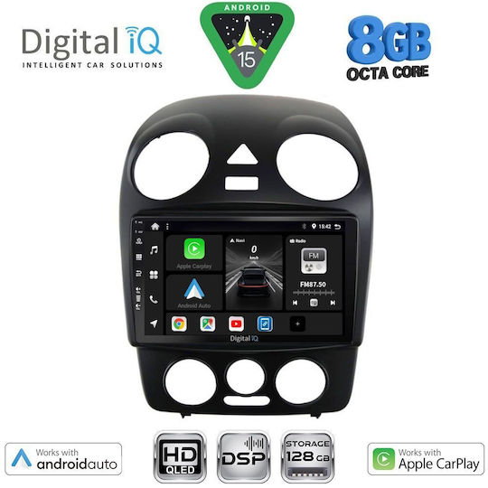 Digital IQ Ηχοσύστημα Αυτοκινήτου για Volkswagen Beetle 2004-2011 (Bluetooth/USB/WiFi/GPS/Apple-Carplay/Android-Auto) με Οθόνη Αφής 9"