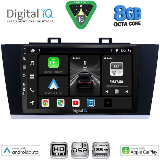 Digital IQ Ηχοσύστημα Αυτοκινήτου για Subaru Legacy / Outback 2014-2019 (Bluetooth/USB/WiFi/GPS/Apple-Carplay/Android-Auto) με Οθόνη Αφής 9"