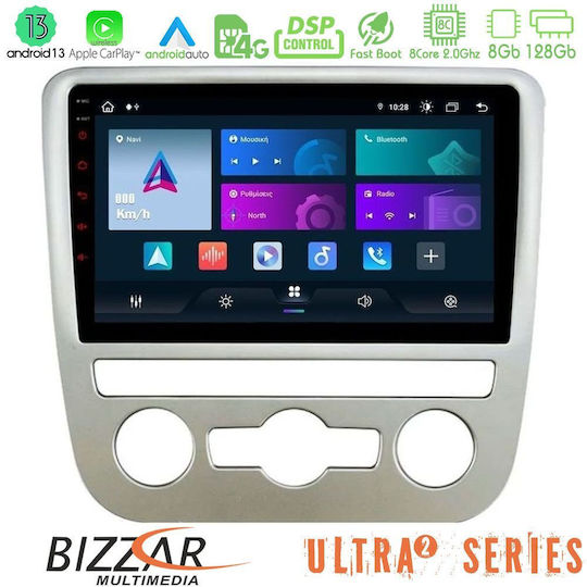 Bizzar Ηχοσύστημα Αυτοκινήτου για Volkswagen Scirocco 2008 – 2014 με A/C (Bluetooth/USB/WiFi/GPS/Apple-Carplay/Android-Auto) με Οθόνη Αφής 9"