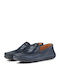 Leder Herren Mokassins in Blauen Farbe