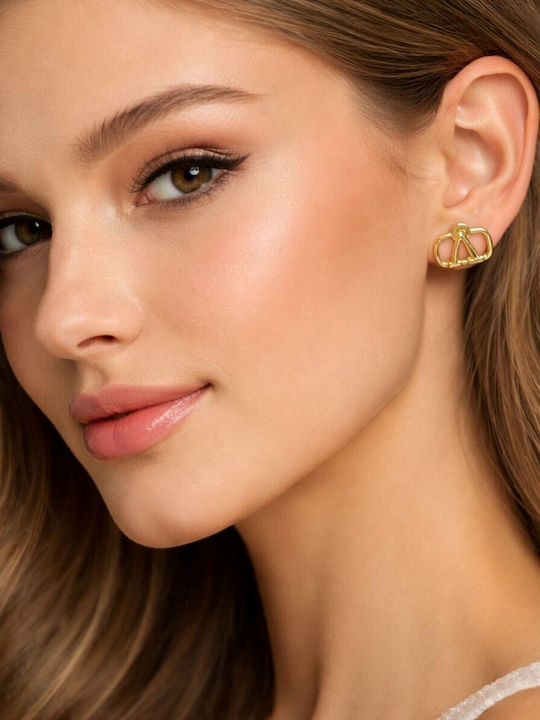 Eluna Stud Earrings Made of Gold Plated Steel