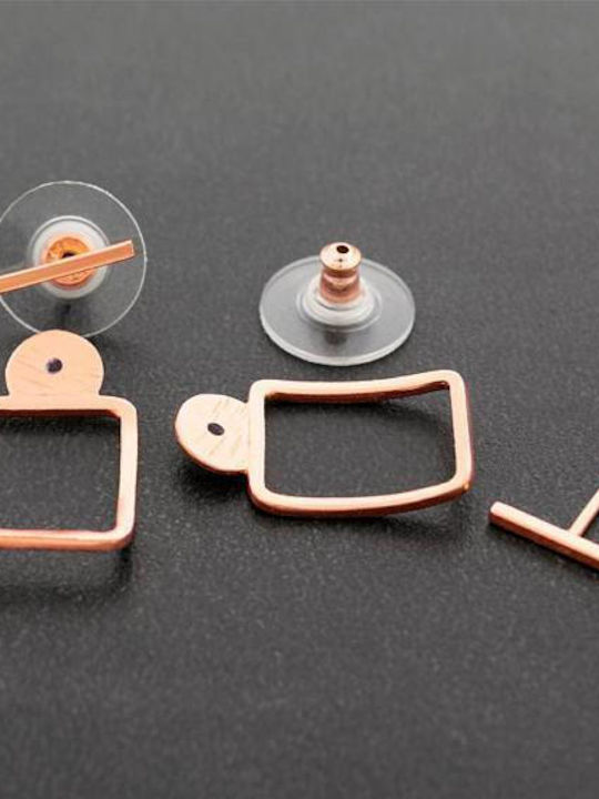 Miniature Handmade Rose Gold Plated Silver 925 Ear Jackets