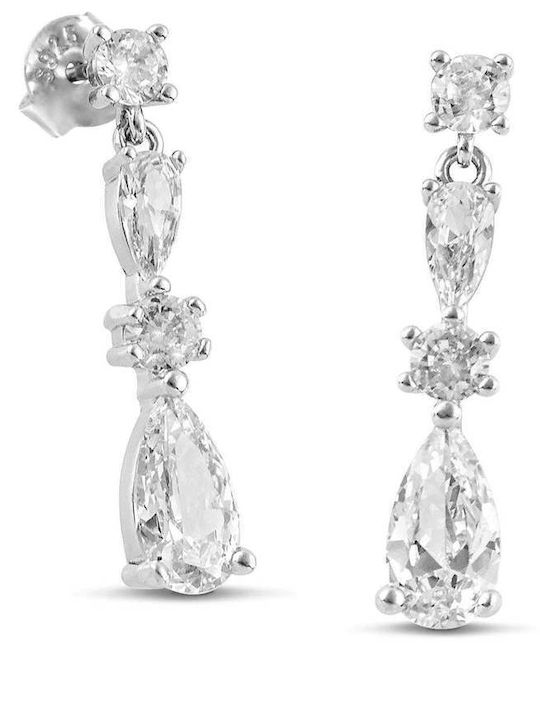 Themelidis Jewels Σκουλαρίκια από Ασήμι με Πέτρες