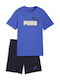 Kids Set with Shorts Summer 2pcs Blue & Navy Blue 68629850