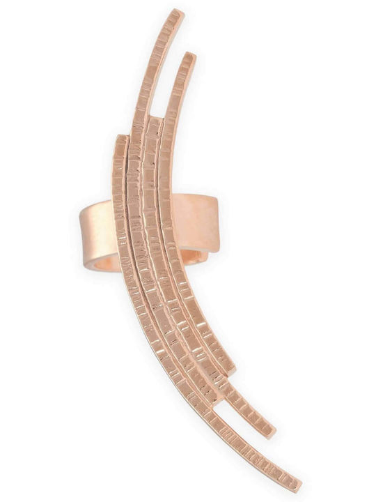 Ohrring Ear Cuff Bögen Rechts Ohr Handgefertigt Rosa Vergoldet Silber 925