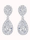 Dangle Earrings with Clip with Stones