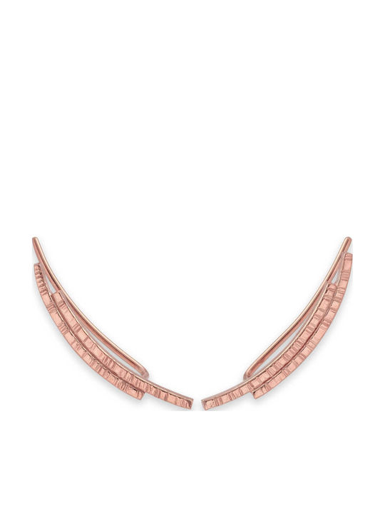 Minimalist Pins Earrings Handmade Pink Gold Plated Silver 925