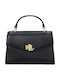 Leather Women's Flap Bag Black