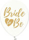 Set Of 6 Transparent Latex Balloons Bride To Be 30cm