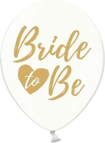 Set Of 6 Transparent Latex Balloons Bride To Be 30cm