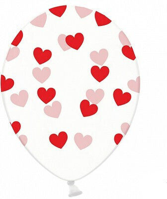 Set 6 Latex Transparent Balloons 12'' 30cm