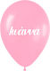 Zusammensetzung mit 25 Luftballons Taufe mit Name Rosa Bedruckt 30cm