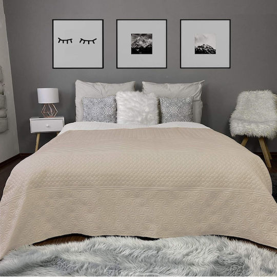 Homelevel Κουβερλί Υπέρδιπλο Beige 240x260cm Homelevel Κουβερλί Υπέρδιπλο Beige 240x260cm
