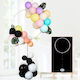 Baptism Balloon Flowers White with Stand Circle