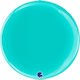 Balloon Round Birthday Foil Brown Turquoise 3D 38cm