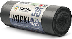 Sipeko Müllsäcke Kapazität 35l 60x50cm 25 Stück Schwarz