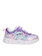 Stitch Παιδικά Sneakers με Σκρατς & Φωτάκια Λιλά