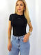 Body Sport Ami Oiso Mâneci Scurte Slip Brazilian Negru