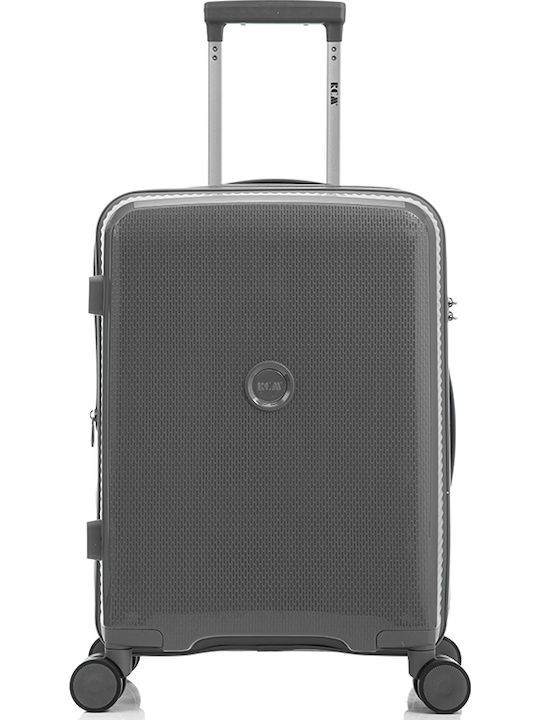 RCM Cabin Travel Suitcase Dark Gray with 4 Wheels