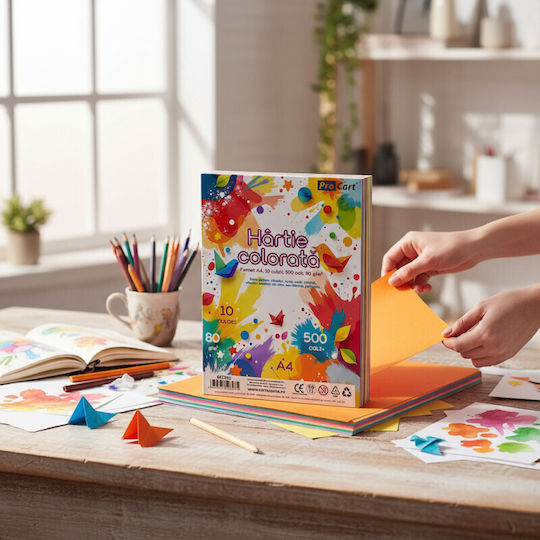 Colored Paper A4 80 G/m² – Top 500 Sheets 10 Intense Colors