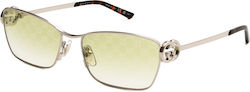 Gucci Sunglasses Green with Metallic Frame Gucci Sunglasses Green with Metallic Frame