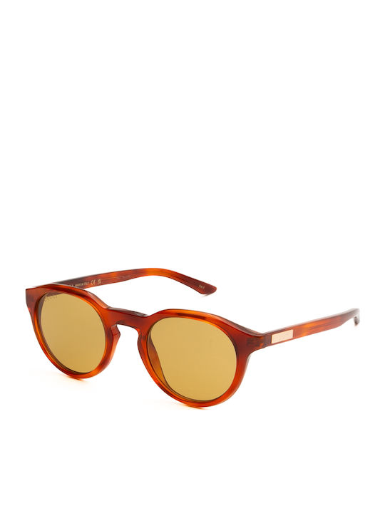 Gucci Men's Sunglasses with Brown Horn-Rimmed F...