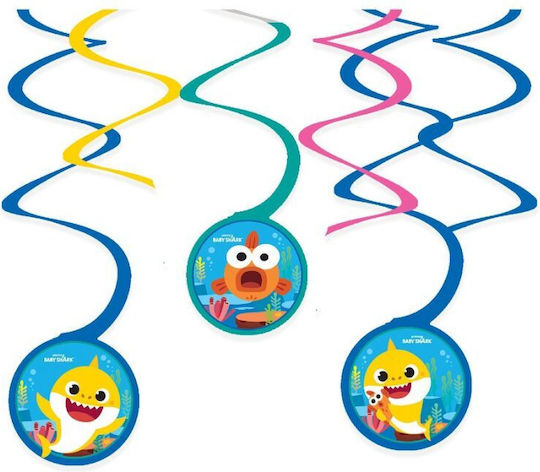 Baby Shark Ceiling Decorations 6 Pieces