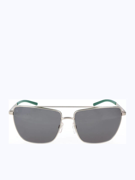 Rodenstock Unisex Sunglasses With Silver Frame And Gray Lens R1408 A