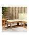 Dining Bench With Wooden Brown Surface 79x43x37cm