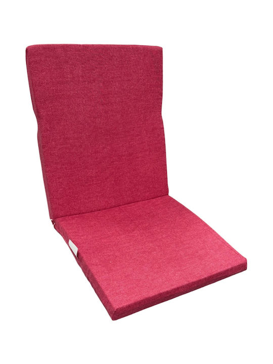 Garden Chair Cushion with Backrest Red 45x95cm