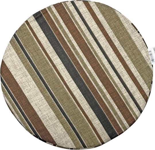 Gartenstuhlkissen Rund Braun 44,5x44,5cm