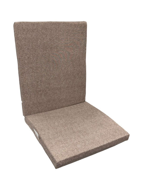 Garden Chair Cushion with Backrest Brown Taupe ...