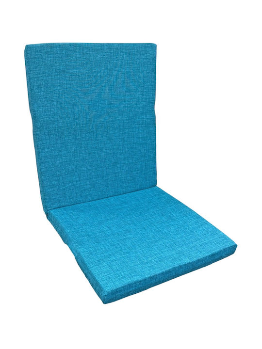 Garden Chair Cushion with Backrest Light Blue 4...