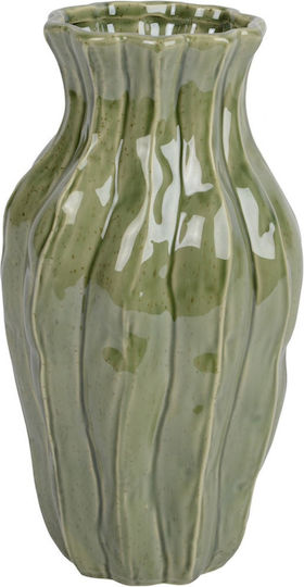 Kaemingk Βάζο Πορσελάνης Πράσινο 14.5xΥ26cm