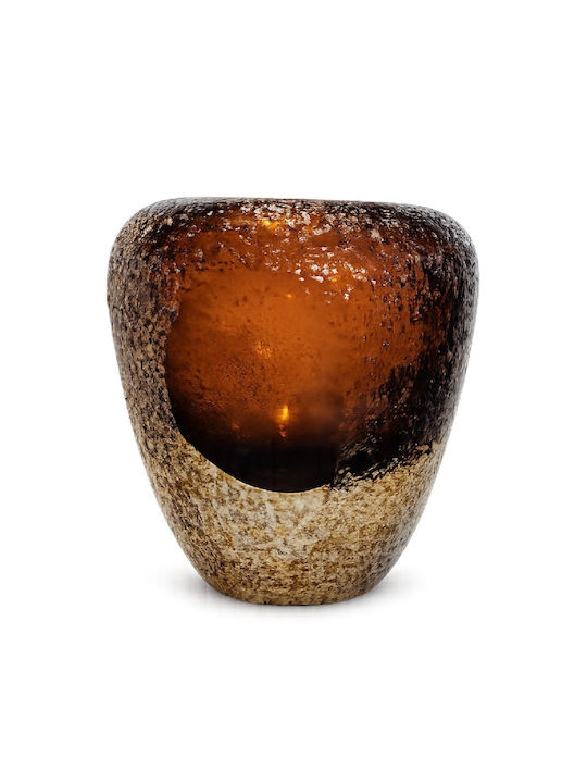 keleman Decorative Glass Vase Brown Y22.5cm