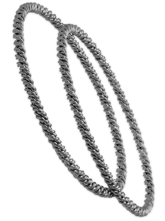 Handgefertigtes Dreharmband Schwarzes 925er Sil...