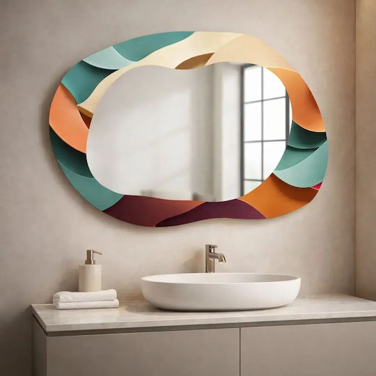 Oglindă Decorativă De Perete Cu Cadru Din Sticlă În Design Multicolor (51x74cm)