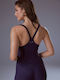 Damen Bluse Ärmellos Marineblau