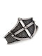Men's Ring Shield Cross Handmade Silver 925 Size 57
