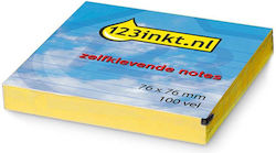 Aufkleber Notizblöcke 123inkt Liniert 100 Blätter 76 X 76 Mm Gelb 300467
