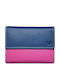 Large Leather Women's Wallet Fuchsia