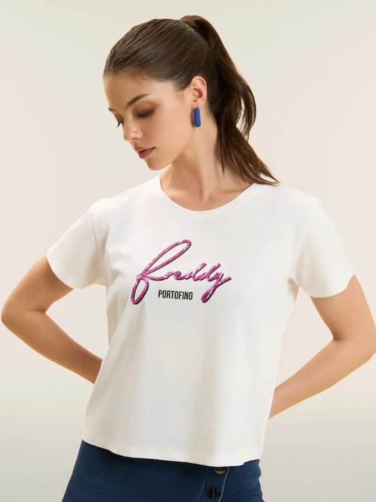 Freddy Damen T-shirt Weiß