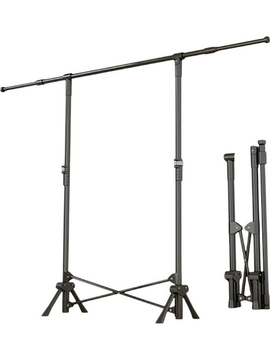 Folding Floor Clothes Drying Rack Made of Metal Black