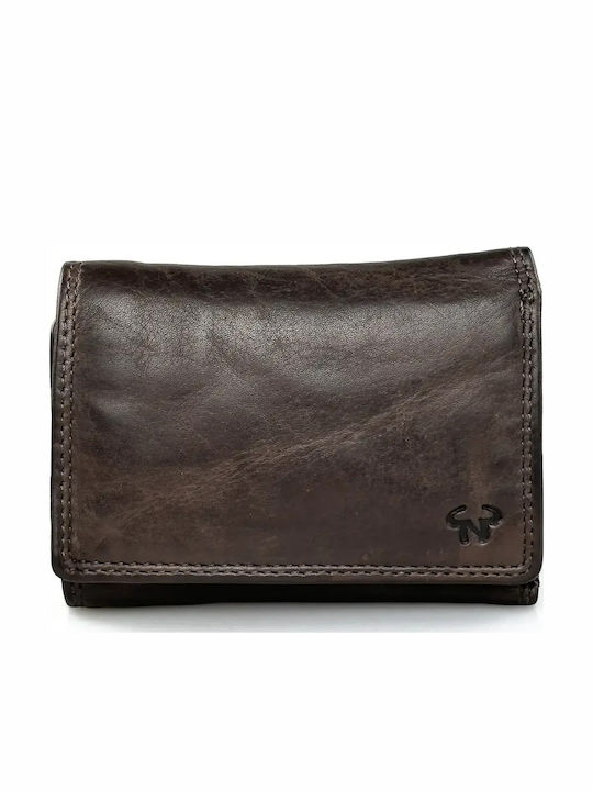 Large Leather Women's Wallet Brown