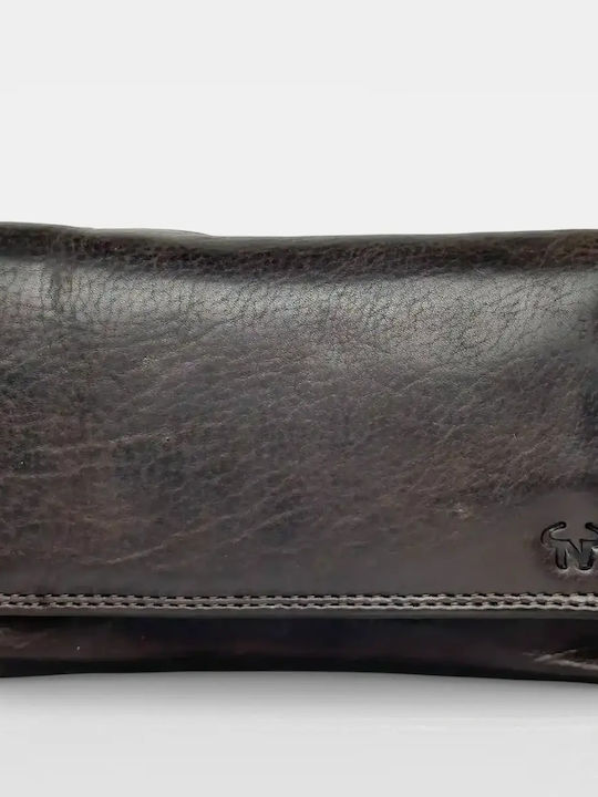Large Leather Women's Wallet Brown