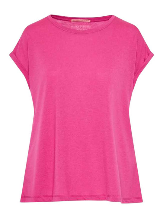 Funky Buddha T-Shirt Φούξια