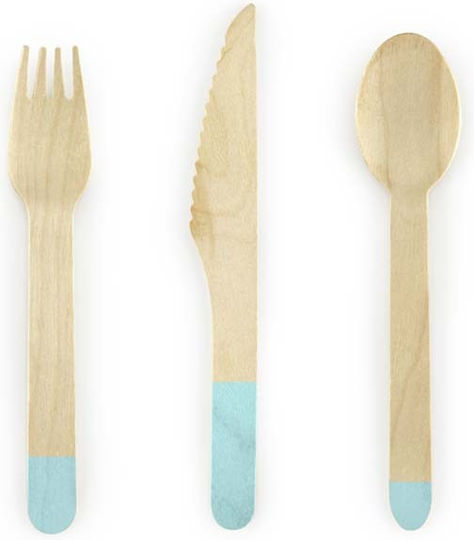 Set of Green Party Spoons 18 Pieces