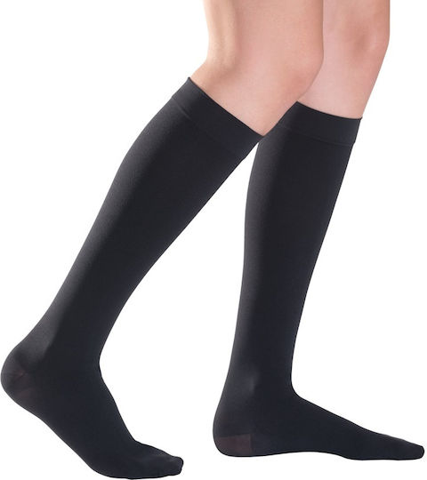 Sigvaris Tfs Short Κάλτσες Κάτω Γόνατος Διαβαθμισμένης Συμπίεσης 18-21 mmHg Μαύρες τών Δακτύλων Μαύρο