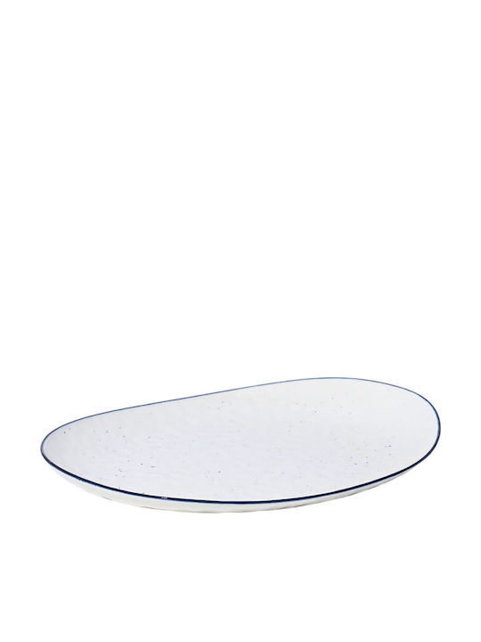 Estia Pebbles Serving Plate Shallow Porcelain White with Diameter 28cm