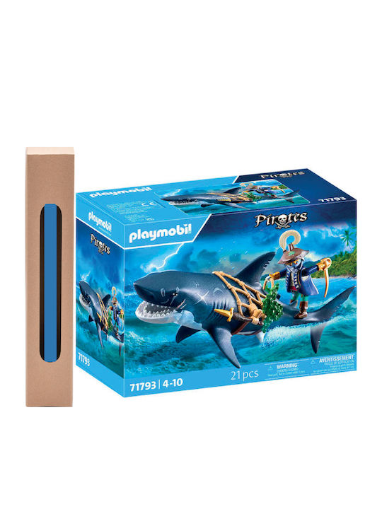 Easter Candle with Toy Pirates Pirate with Giant Shark for Ages 4+ Playmobil